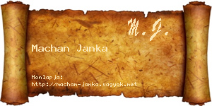 Machan Janka névjegykártya